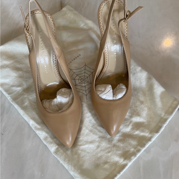 Charlotte Olympia Monroe Leather Slingback Pump 10 - Picture 8 of 9